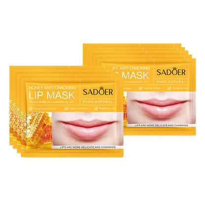 SADOER 10pcs Fruit Lip Masks Nourishing Collagen Lip Care