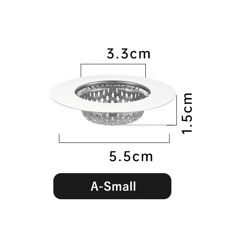 Stainless Steel Sink & Bathtub Hair Catcher Durable Mesh Strainer with Handle