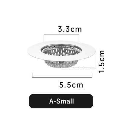Stainless Steel Sink & Bathtub Hair Catcher Durable Mesh Strainer with Handle