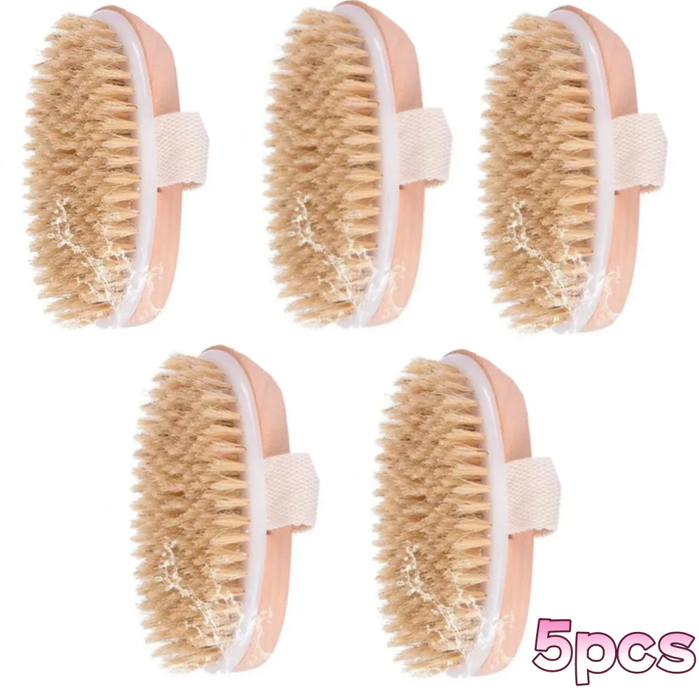 Natural Bristle Dry Body Brush – Exfoliate & Prevent Ingrown Hairs