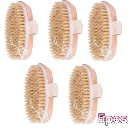 Natural Bristle Dry Body Brush – Exfoliate & Prevent Ingrown Hairs