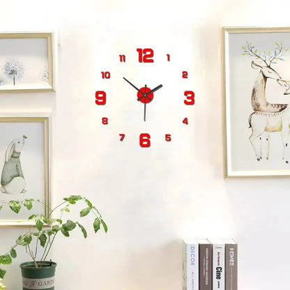 Frameless DIY Wall Clock Decor