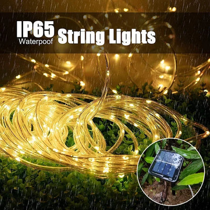 300 LED Solar Rope Lights for Outdoor Decor