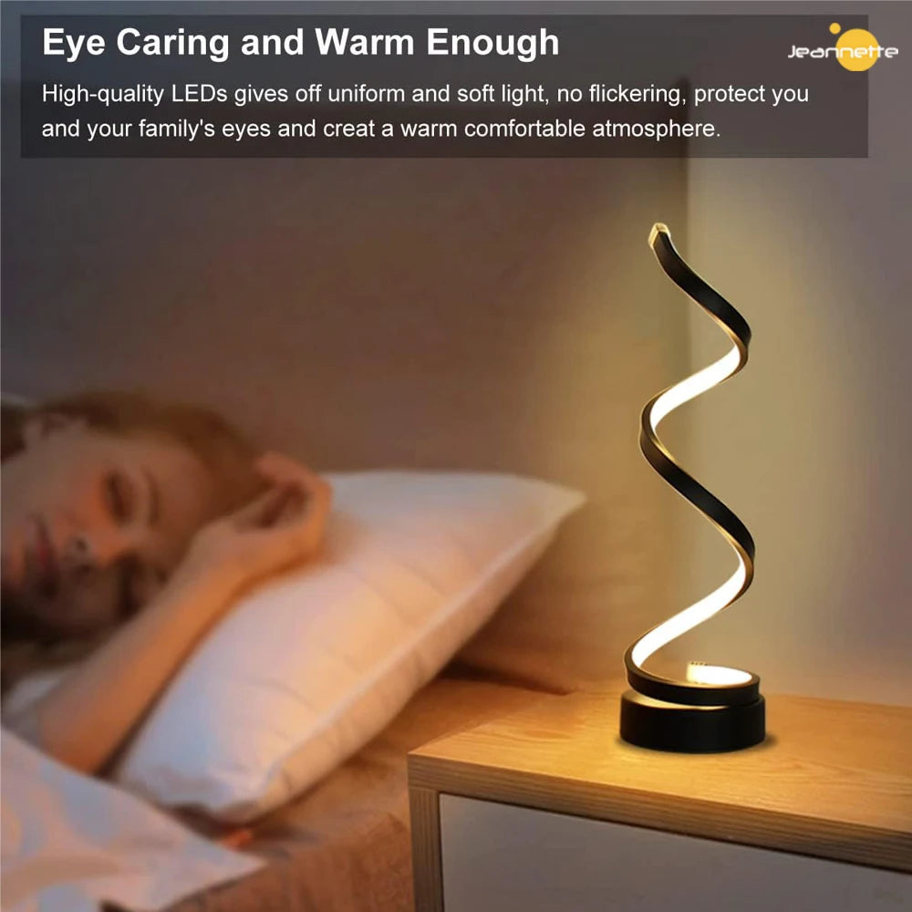 LED Spiral Table Lamp