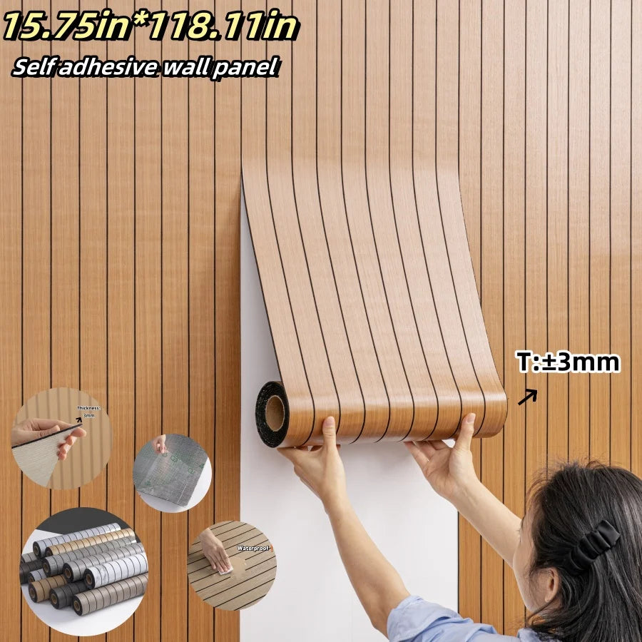1 Roll 3D Self-Adhesive Foam Wall Panel