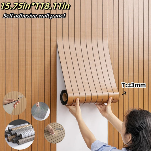1 Roll 3D Self-Adhesive Foam Wall Panel