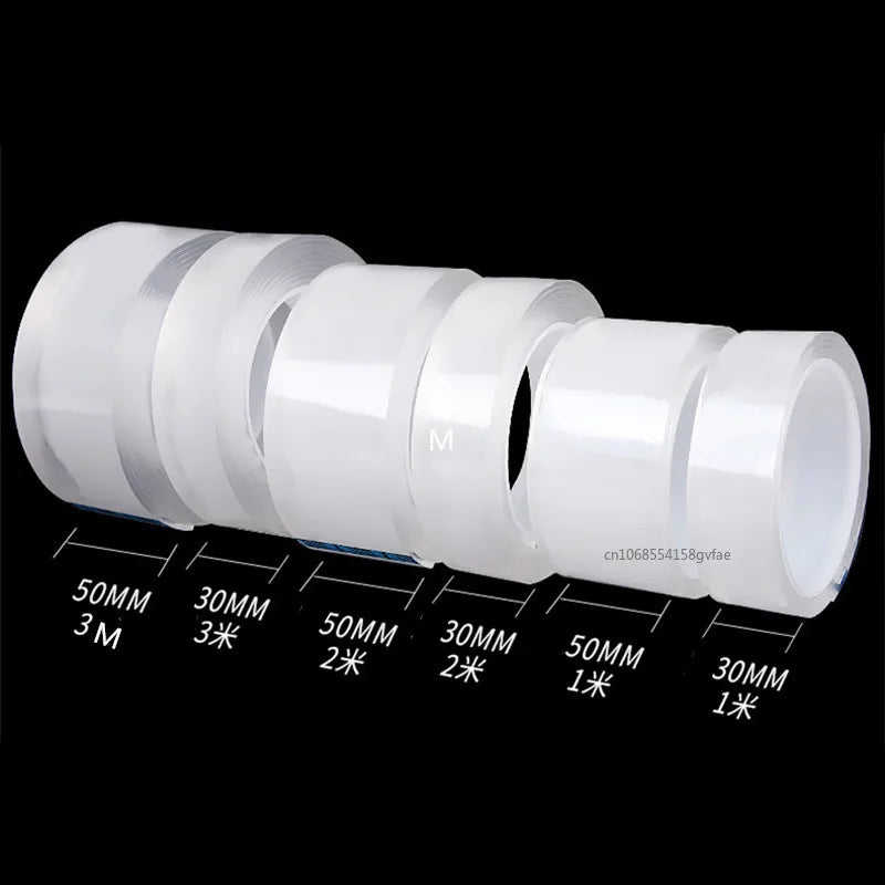 Reusable Nano Double-Sided Transparent Adhesive Tape  Washable & Waterproof