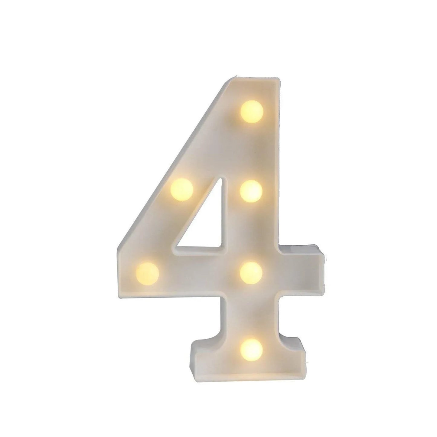 LED Light-Up Letter/Number Sign – Battery Operated Party & Wedding Decor (No Batteries)
