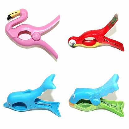 Cute Animal Beach Towel Clips  Decorative, Large Clips for Sunbeds & Drying Racks