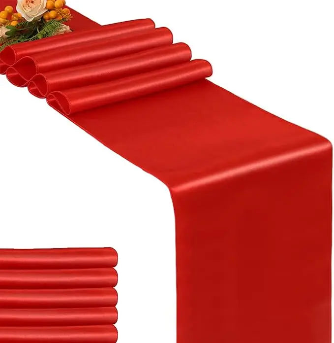 30x275cm Satin Table Runner – Elegant Wedding & Party Decor (12x108 inch)