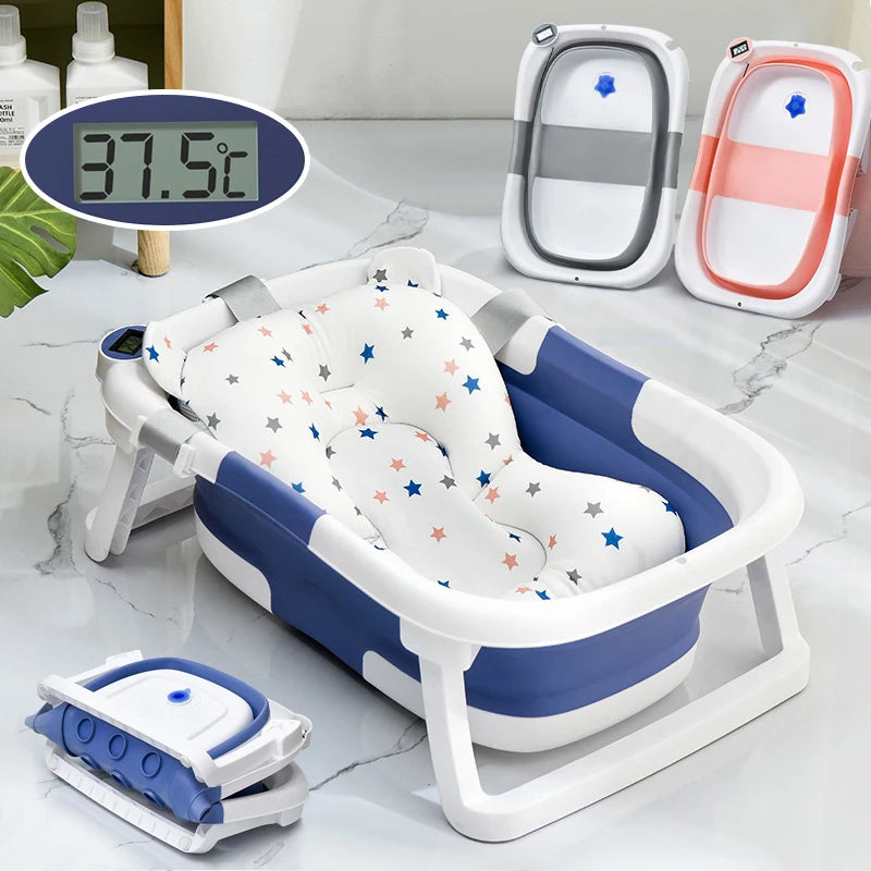 Real-Time Temperature Silicone Baby Bath Tub