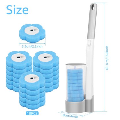 Disposable Toilet Brush with Long Handle & Replaceable Head – Bathroom Cleaning Tool