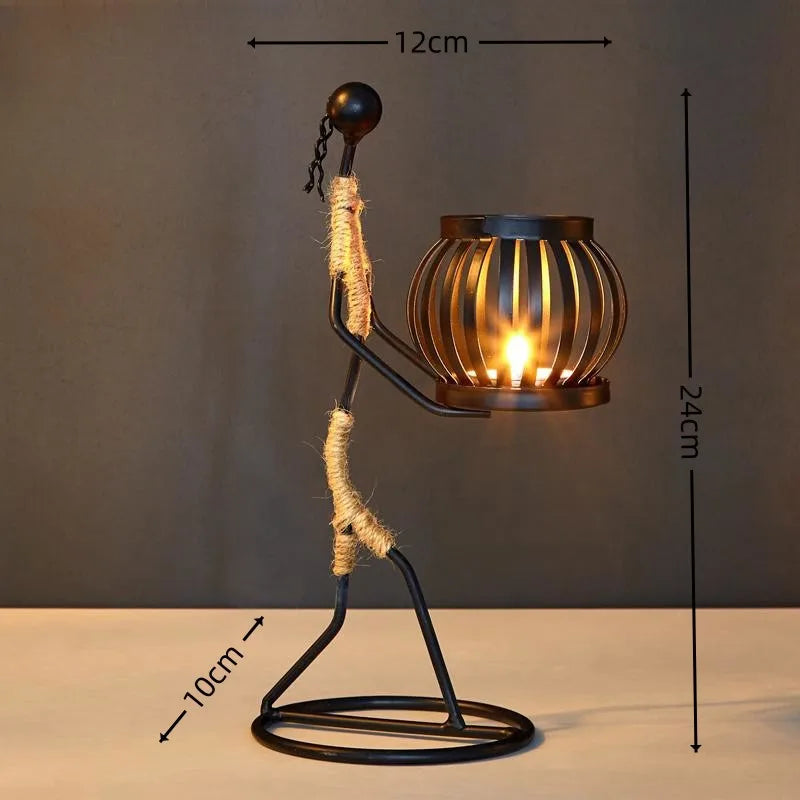 Nordic Metal Candlestick – Abstract Sculpture Candle Holder, Handmade Home Decor 2024