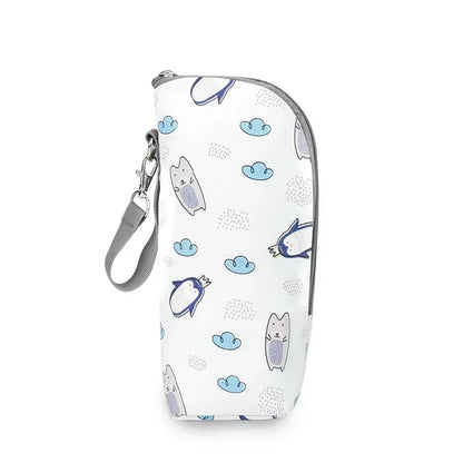 Baby Bottle Warmer Bag – Insulated, Aluminum Lined, Stroller Hanging Storage for Drinks