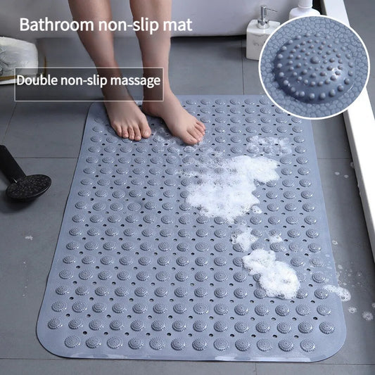 Non-Slip Shower Bath Mat – Thick, Hydrophobic Pad with Suction Cups & Foot Massage