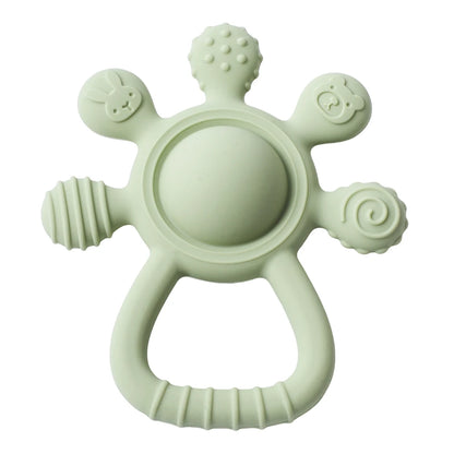 Silicone Baby Teether & Rattle – Food Grade Soothing Sensory Toy for Toddlers