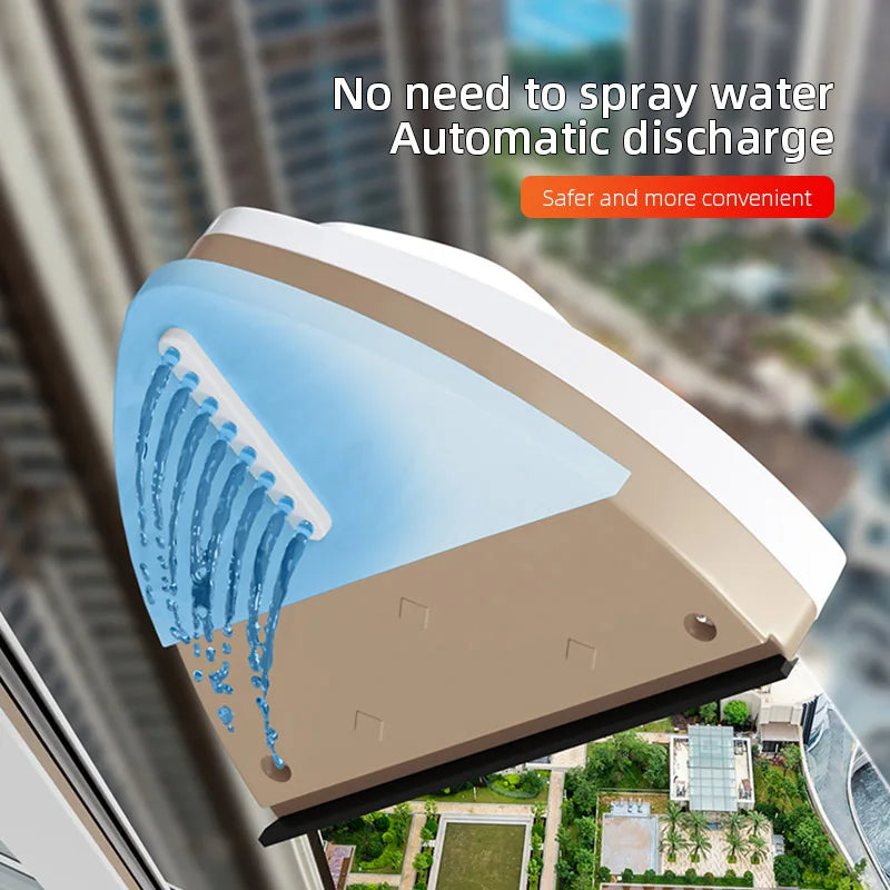 Double-Sided Magnetic Window Cleaner – Automatic Water Discharge Glass Wiper for Household Cleaning
