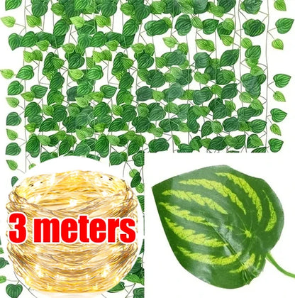 Battery Ivy Vine String Light – Hanging Fake Plant Decor