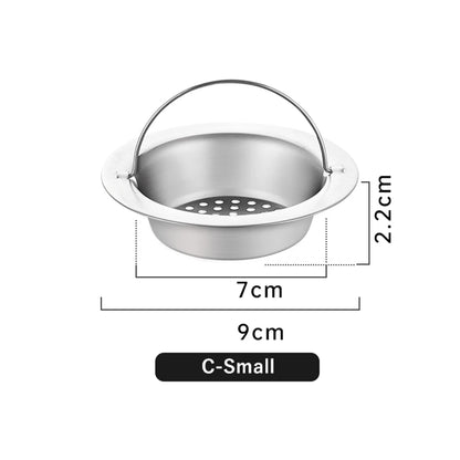 Stainless Steel Sink & Bathtub Hair Catcher Durable Mesh Strainer with Handle