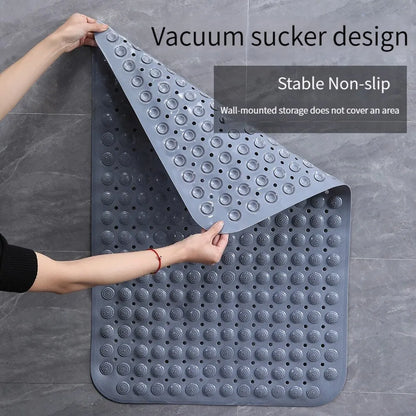 Non-Slip Shower Bath Mat – Thick, Hydrophobic Pad with Suction Cups & Foot Massage