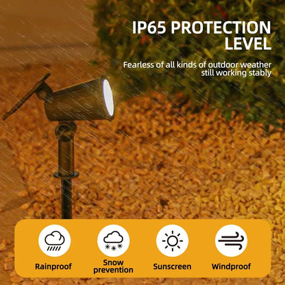 9-LED RGB Solar Spotlights – Waterproof Outdoor Landscape Lights for Garden & Trees