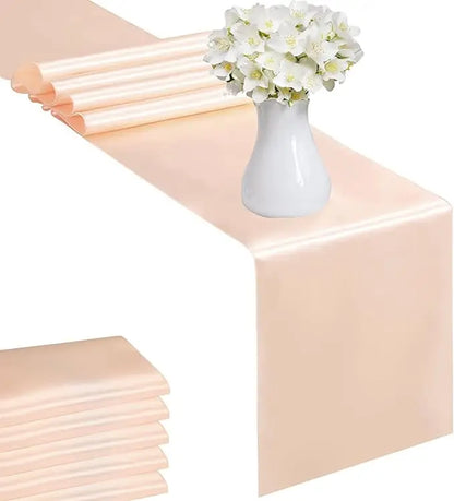 30x275cm Satin Table Runner – Elegant Wedding & Party Decor (12x108 inch)