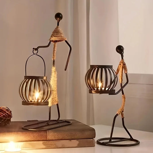 Nordic Metal Candlestick – Abstract Sculpture Candle Holder, Handmade Home Decor 2024