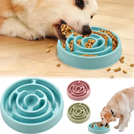 Pet Slow Feed Bowl – Non-Slip, Anti-Gulping, Eco-Friendly Durable Feeder for Dogs & Cats