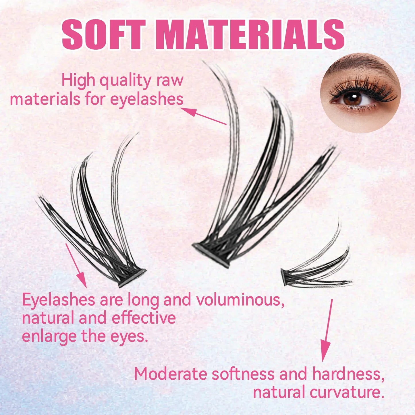 DIY Eyelash Extension Kit – 200 PCS Clusters with Bond & Seal Glue