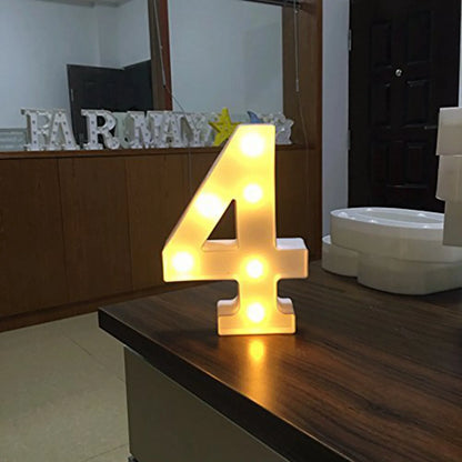 LED Light-Up Letter/Number Sign – Battery Operated Party & Wedding Decor (No Batteries)