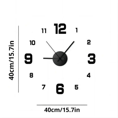 Frameless DIY Wall Clock Decor