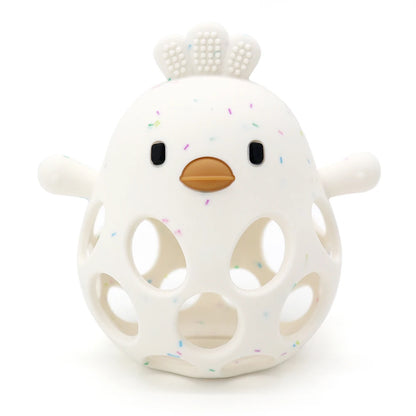 Cartoon Chick Silicone Baby Teether – Soft Chew Toy for Teething Relief