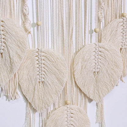 Boho Macrame Leaf Dream Catcher – Handmade Wall Hanging Tapestry Decor