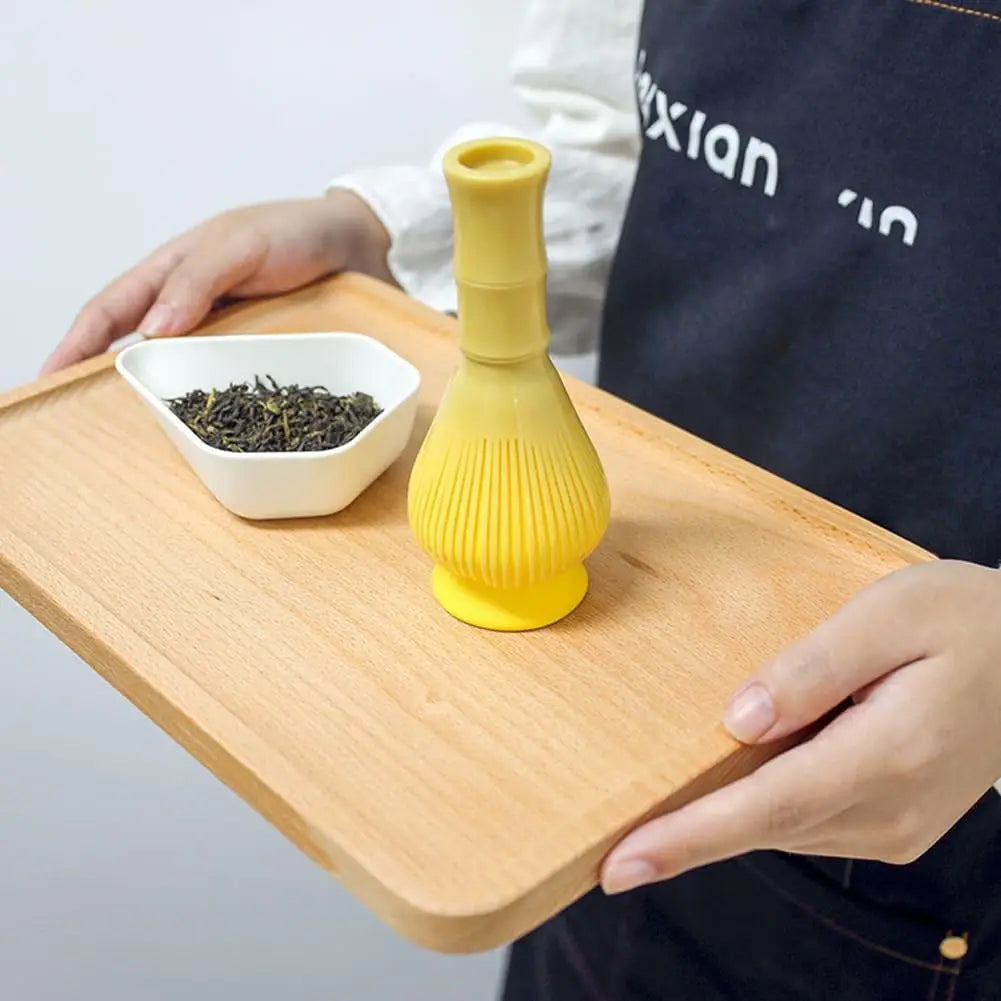 1pc Resin Matcha Whisk with Holder – Reusable Tea Ceremony Tool
