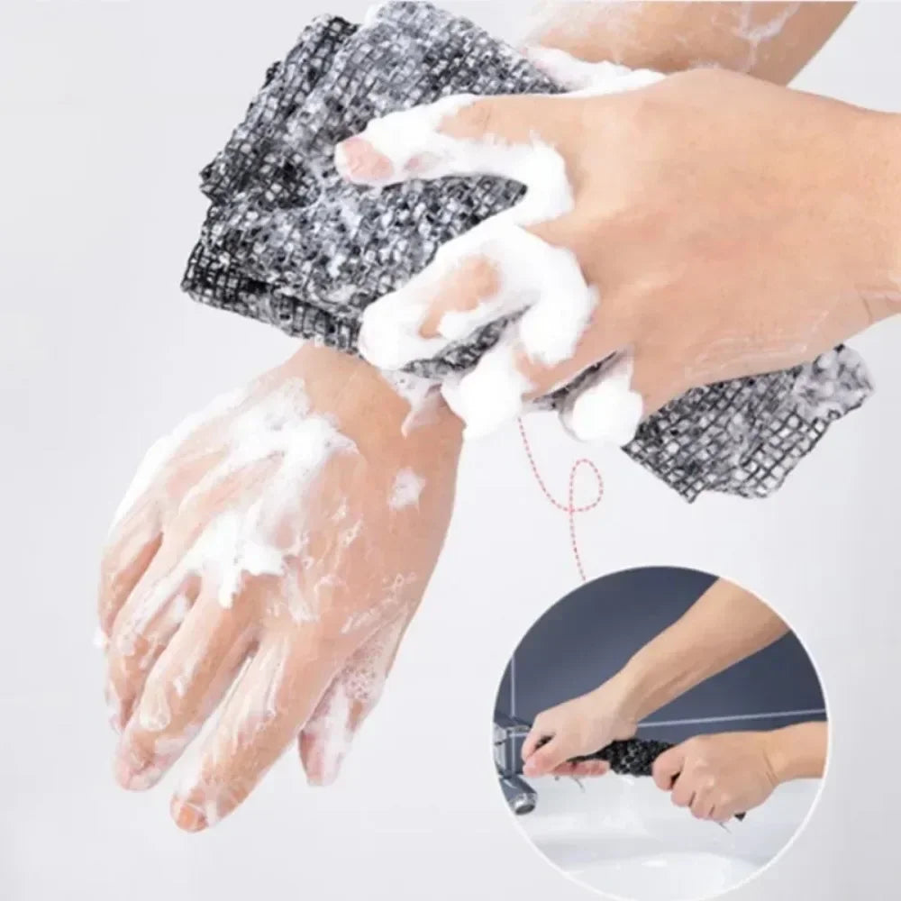 Japanese Exfoliating Nylon Bath Towel – Back Scrub Shower Accessory