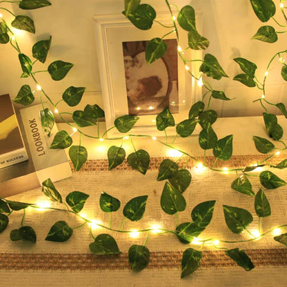 Battery Ivy Vine String Light – Hanging Fake Plant Decor