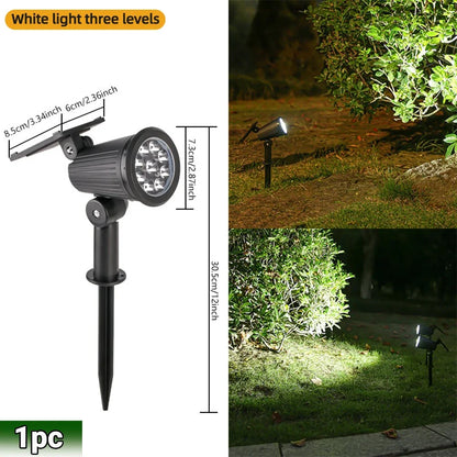 9-LED RGB Solar Spotlights – Waterproof Outdoor Landscape Lights for Garden & Trees