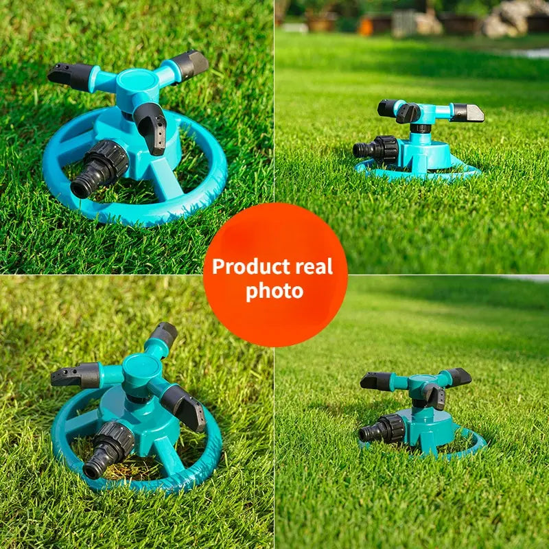 360° Automatic Rotating Sprinkler Nozzle  Efficient Garden & Lawn Irrigation