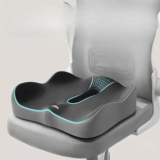 1-Pack Ergonomic Memory Foam Seat Cushion with Hollow Breathable Design